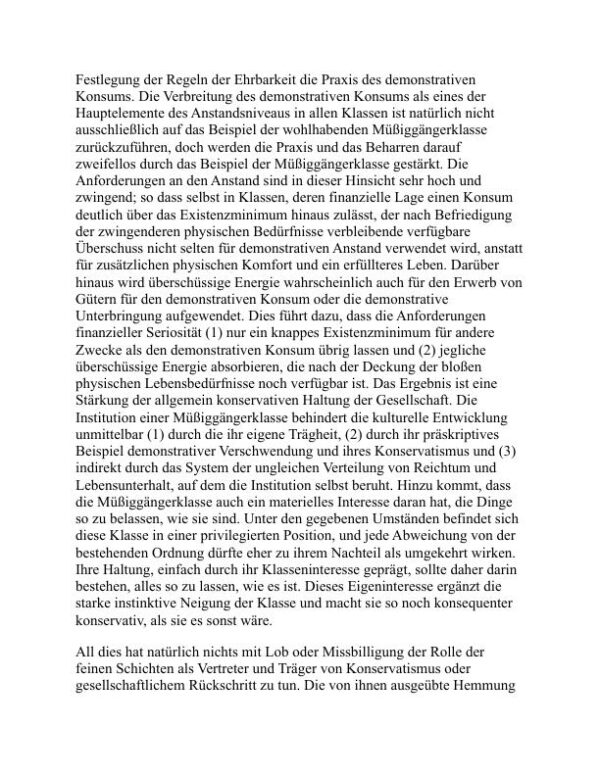Die Theorie der feinen Leute - Thorstein Veblen (The Theory of the Leisure Class - Deutsch) - Image 2