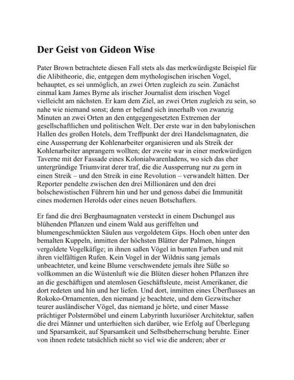 Die Ungläubigkeit von Pater Brown - G. K. Chesterton (The Incredulity of Father Brown - Deutsch) - Image 2