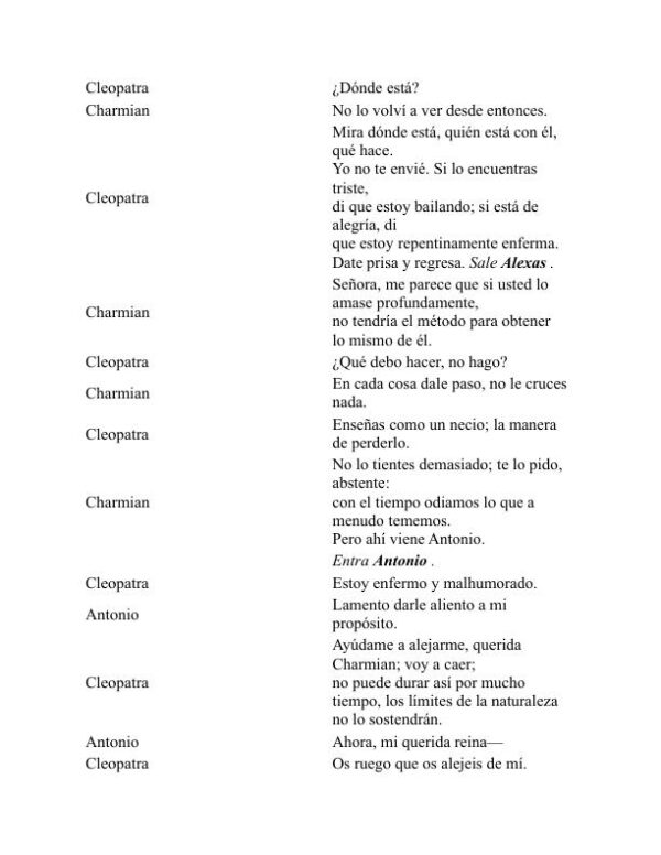 Antonio y Cleopatra - William Shakespeare (Antony and Cleopatra - Espanol) - Image 2