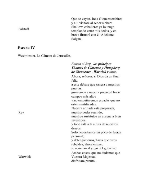 Enrique IV, Parte II - William Shakespeare (Henry IV, Part II - Espanol) - Image 2
