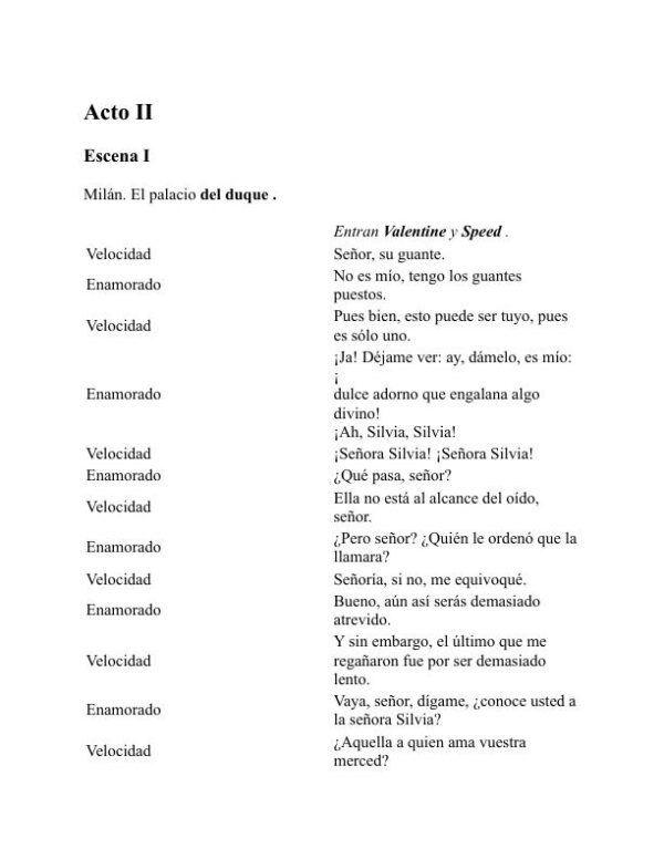 Los dos caballeros de Verona - William Shakespeare (The Two Gentlemen of Verona - Espanol) - Image 2