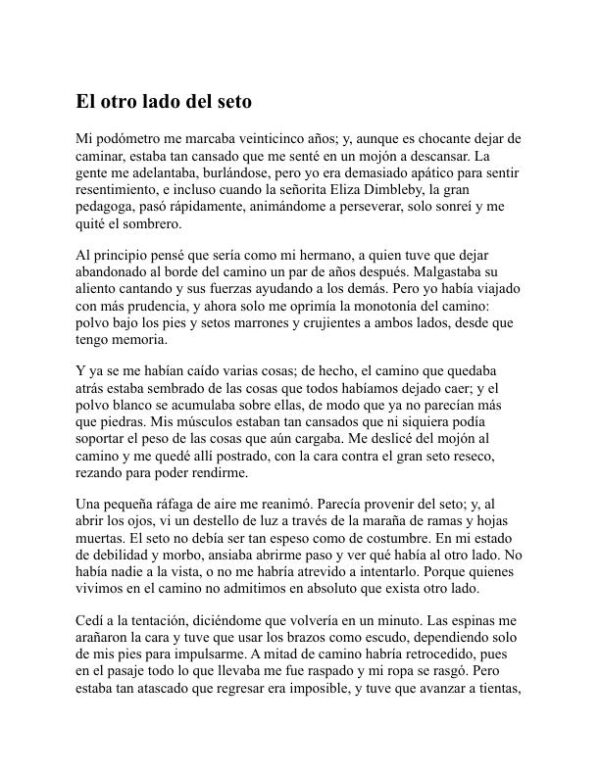 Cuento corto - E. M. Forster (Short Fiction - Espanol) - Image 2