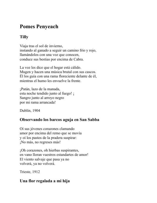 Poesía - James Joyce (Poetry - Espanol) - Image 2