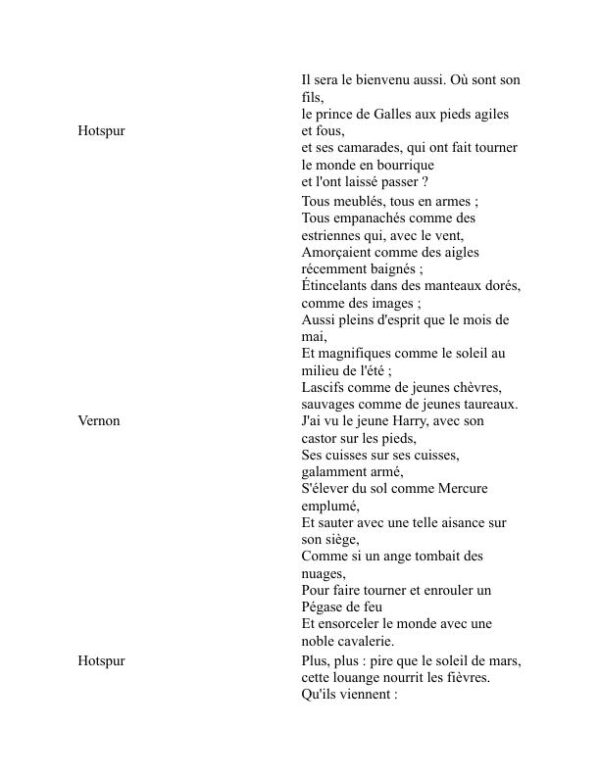 Henri IV, première partie - William Shakespeare (Henry IV, Part I - Francais) - Image 2