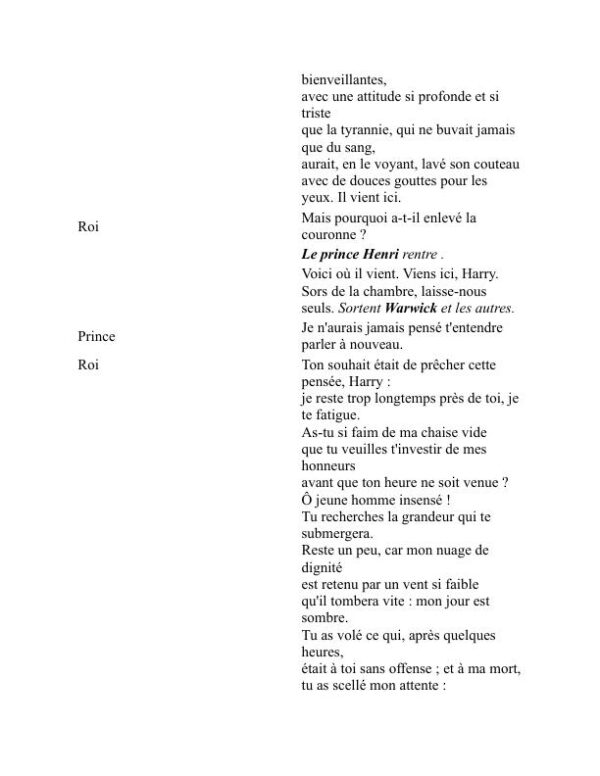 Henri IV, partie II - William Shakespeare (Henry IV, Part II - Francais) - Image 2