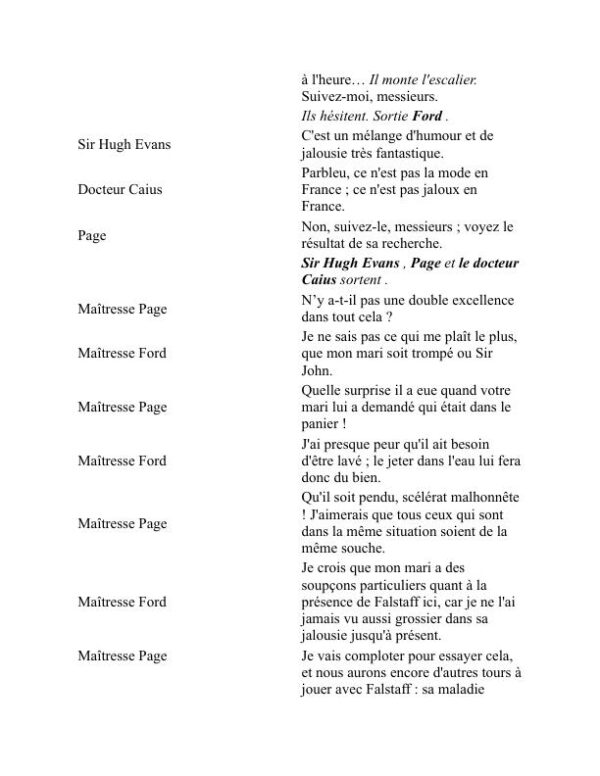 Les Joyeuses Commères de Windsor - William Shakespeare (The Merry Wives of Windsor - Francais) - Image 2