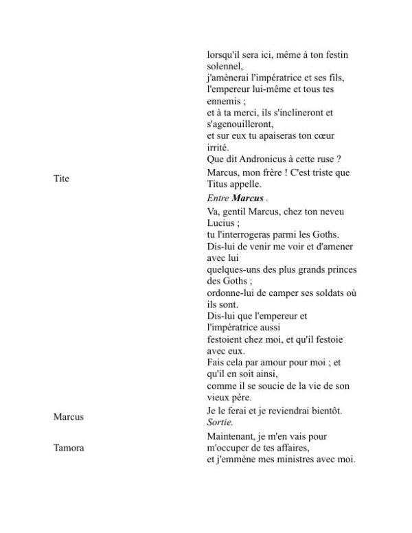 Titus Andronicus - William Shakespeare (Titus Andronicus - Francais) - Image 2