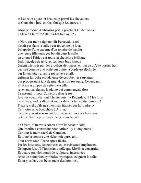 Idylles du Roi - Alfred, Lord Tennyson (Idylls of the King - Francais) - Image 2