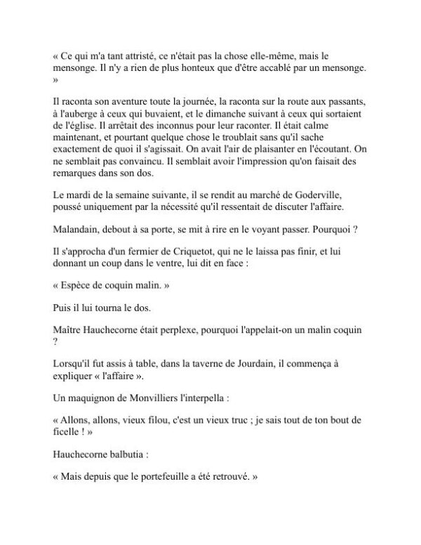 Fiction courte - Guy de Maupassant (Short Fiction - Francais) - Image 2