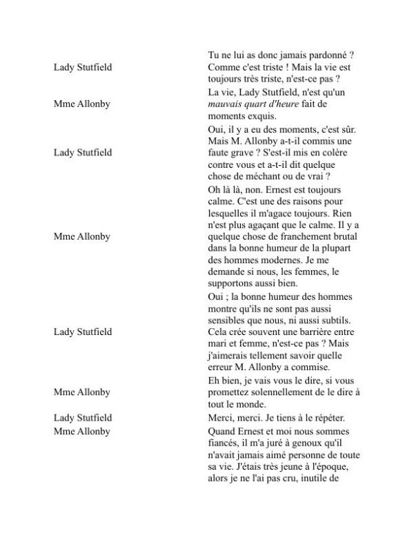 Une femme sans importance - Oscar Wilde (A Woman of No Importance - Francais) - Image 2