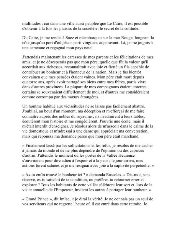 L'histoire de Rasselas, prince d'Abyssinie - Samuel Johnson (The History of Rasselas, Prince of Abyssinia - Francais) - Image 2