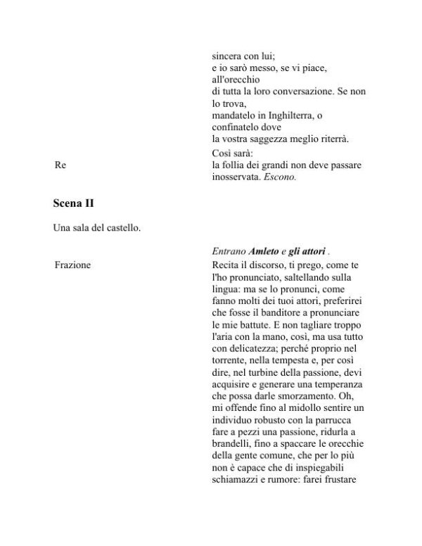 Frazione - William Shakespeare (Hamlet - Italiano) - Image 2