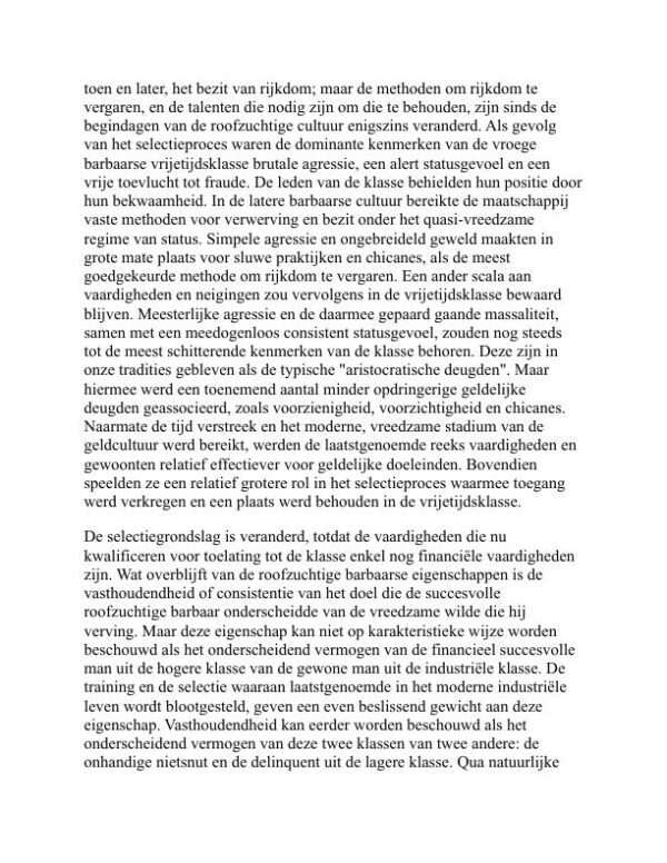De theorie van de vrijetijdsklasse - Thorstein Veblen (The Theory of the Leisure Class - Nederlands) - Image 2
