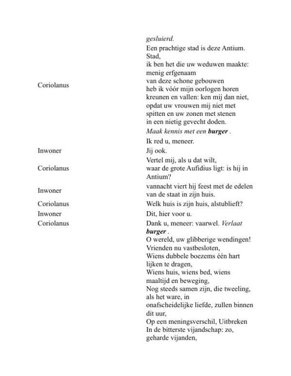 Coriolanus - William Shakespeare (Coriolanus - Nederlands) - Image 2
