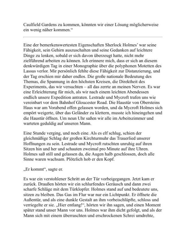 Seine letzte Verbeugung - Arthur Conan Doyle (His Last Bow - Deutsch) - Image 2