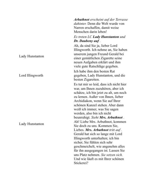 Eine Frau ohne Bedeutung - Oscar Wilde (A Woman of No Importance - Deutsch) - Image 2