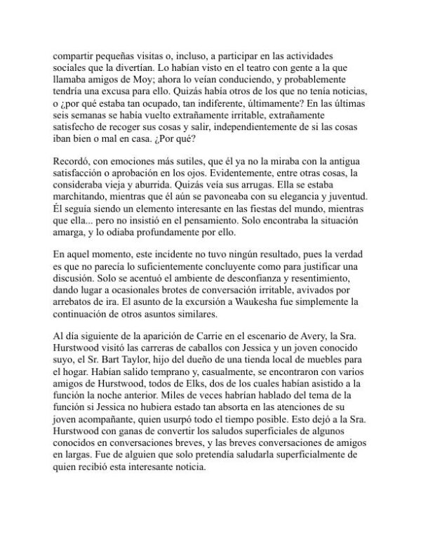 Hermana Carrie - Theodore Dreiser (Sister Carrie - Espanol) - Image 2