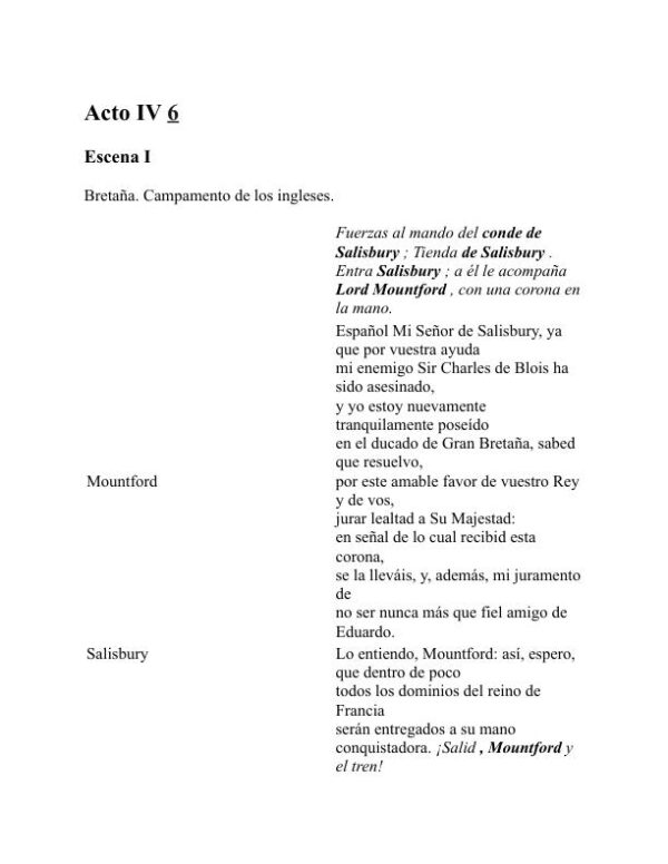 Eduardo III - William Shakespeare (Edward III - Espanol) - Image 2