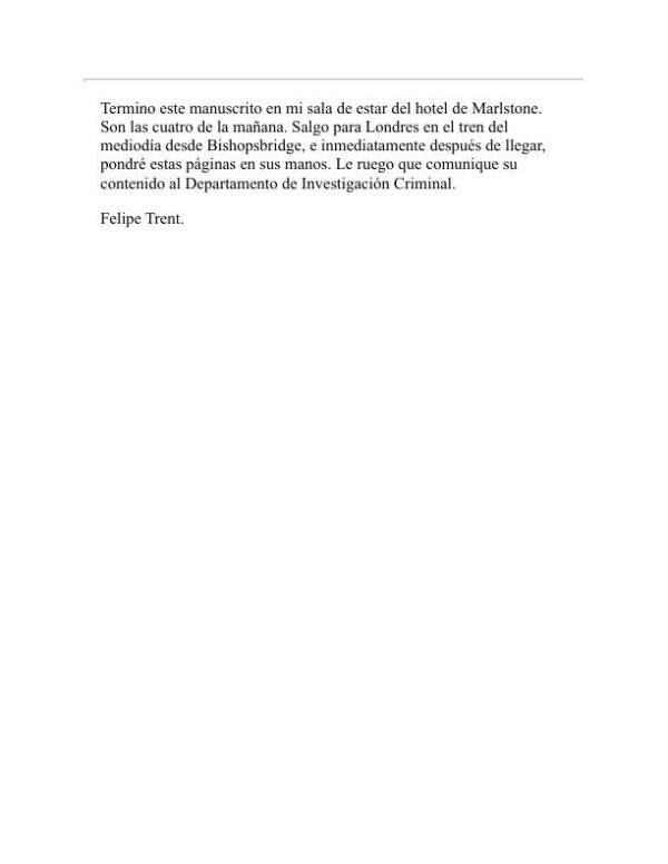 El último caso de Trent - E. C. Bentley (Trent’s Last Case - Espanol) - Image 2