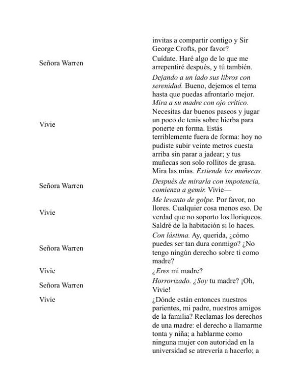 La profesión de la señora Warren - George Bernard Shaw (Mrs. Warren’s Profession - Espanol) - Image 2