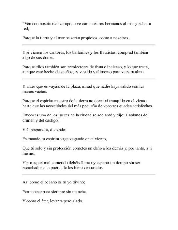 El Profeta - Khalil Gibran (The Prophet - Espanol) - Image 2