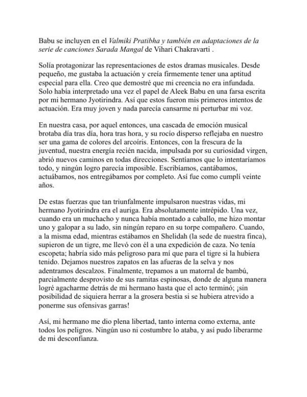 Mis reminiscencias - Rabindranath Tagore (My Reminiscences - Espanol) - Image 2