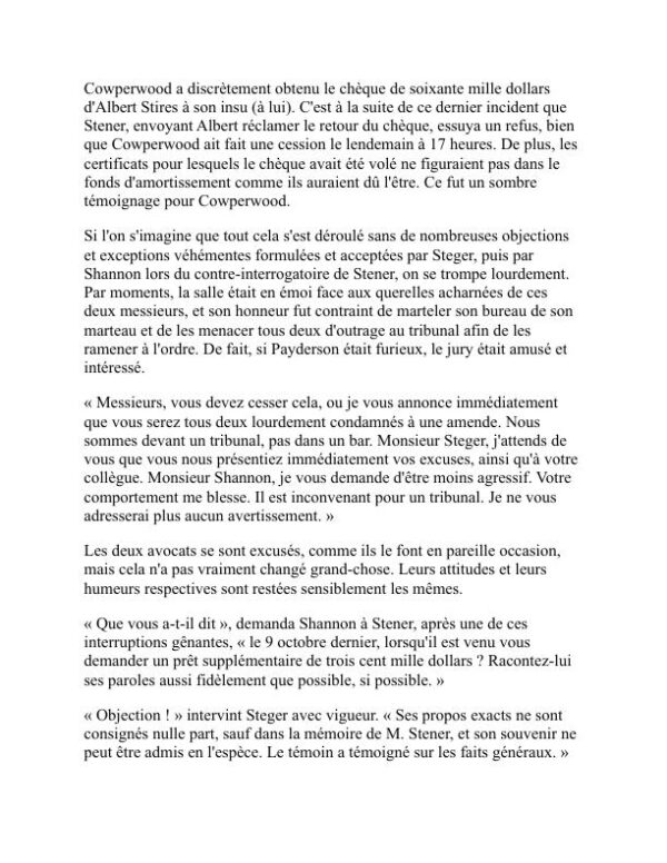 Le Financier - Theodore Dreiser (The Financier - Francais) - Image 2