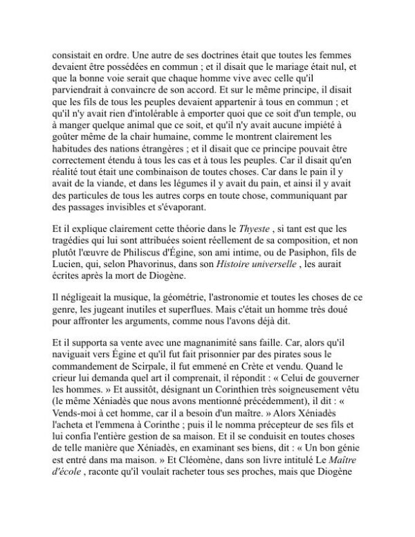 La vie et les opinions d'éminents philosophes - Diogenes Laërtius (The Lives and Opinions of Eminent Philosophers - Francais) - Image 2