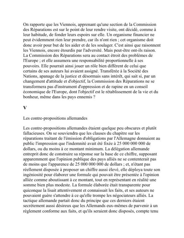 Les conséquences économiques de la paix - John Maynard Keynes (The Economic Consequences of the Peace - Francais) - Image 2