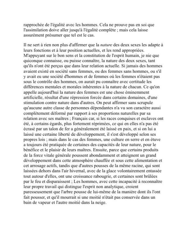 La soumission des femmes - John Stuart Mill (The Subjection of Women - Francais) - Image 2