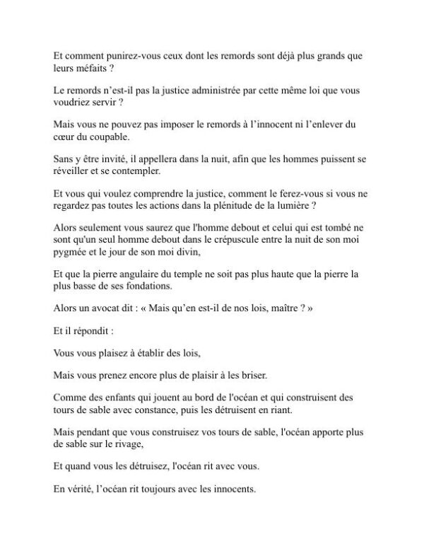 Le Prophète - Khalil Gibran (The Prophet - Francais) - Image 2