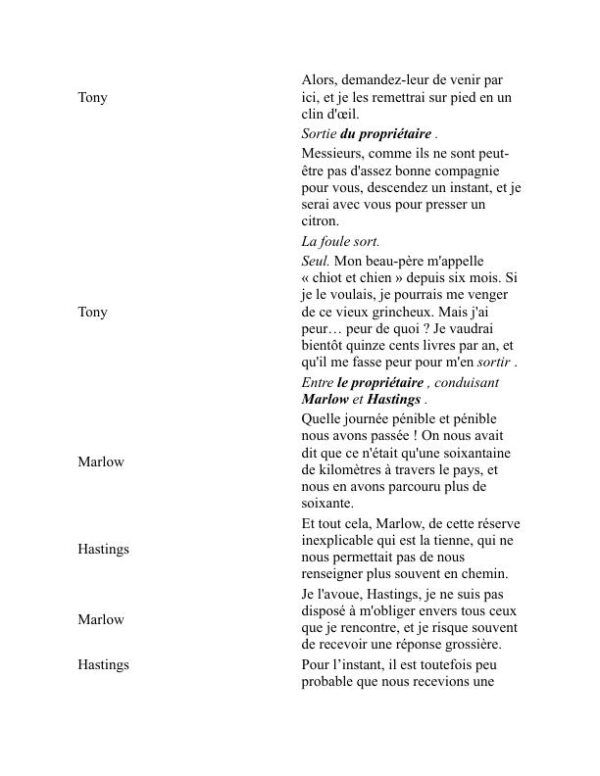 Elle s'abaisse pour conquérir - Oliver Goldsmith (She Stoops to Conquer - Francais) - Image 2
