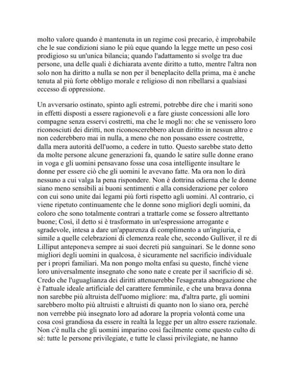 La sottomissione delle donne - John Stuart Mill (The Subjection of Women - Italiano) - Image 2