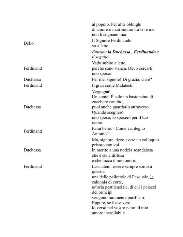 La Duchessa di Amalfi - John Webster (The Duchess of Malfi - Italiano) - Image 2