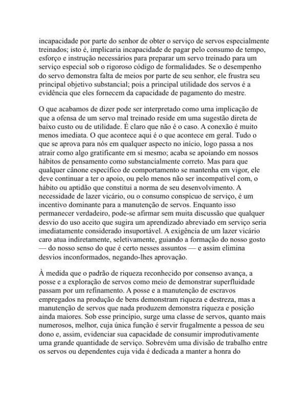 Teoria da Classe Ociosa - Thorstein Veblen (The Theory of the Leisure Class - Portugues) - Image 2